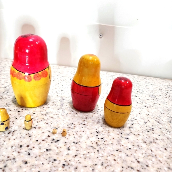 Russian Colorful Nesting Dolls USSR - Picture 7 of 13